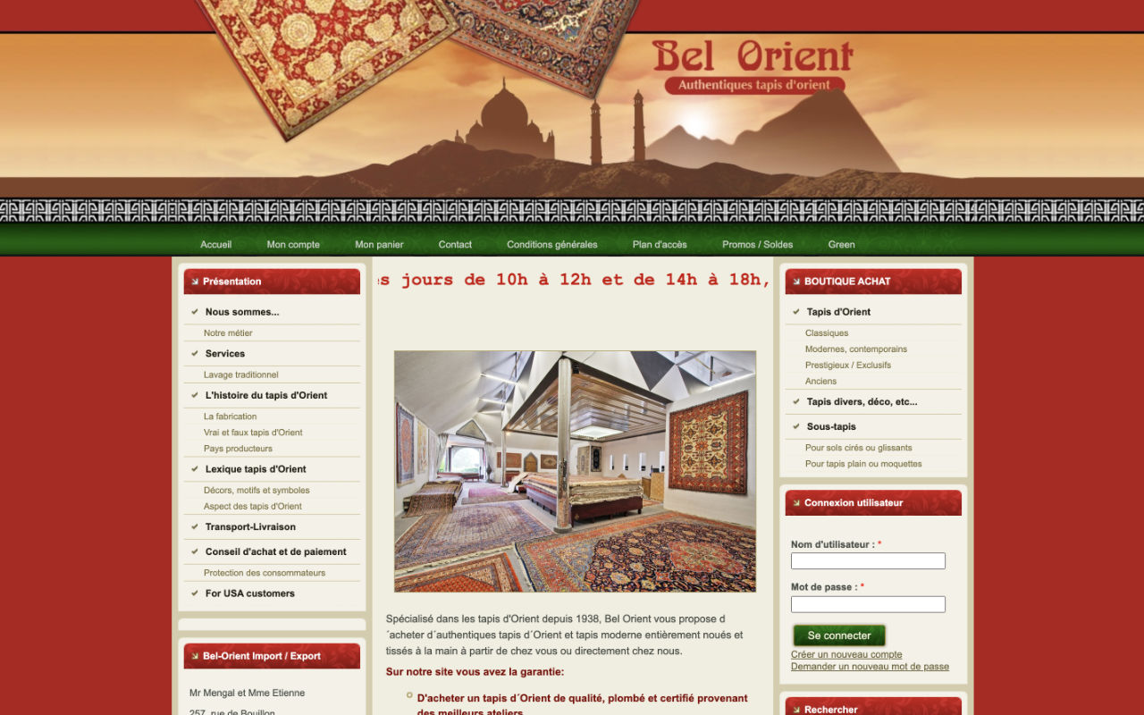 BelOrient eshop with virtual tour