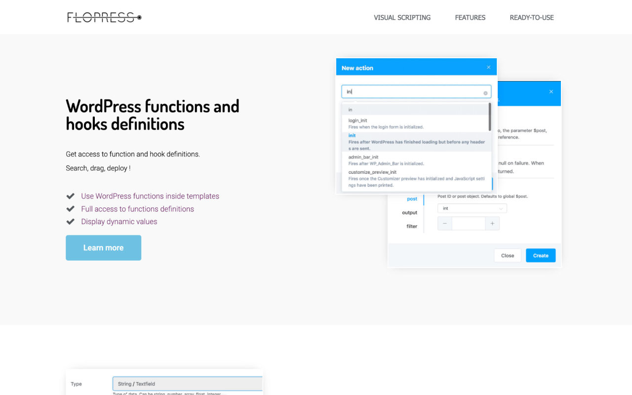 Flopress functions definitions