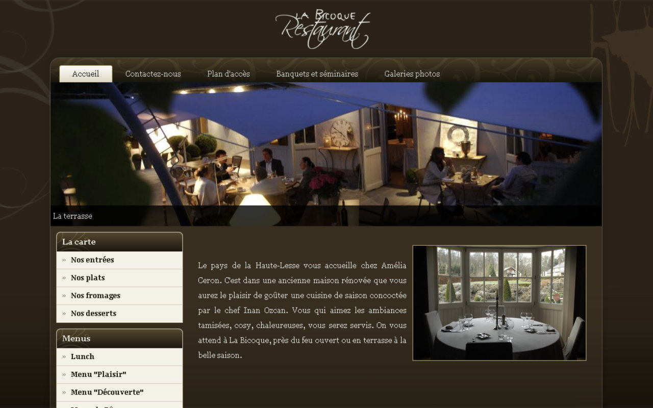 La Bicoque Restaurant homepage