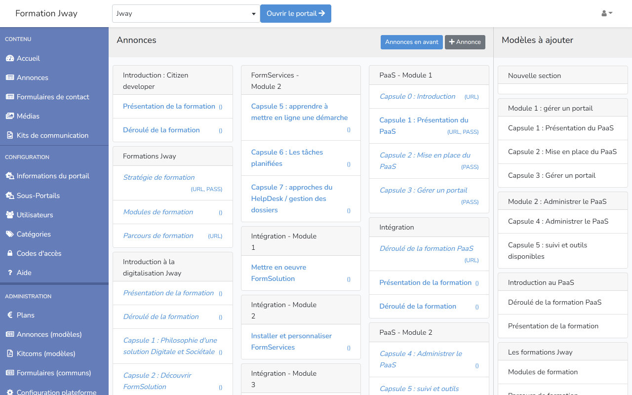 Portals Dashboard