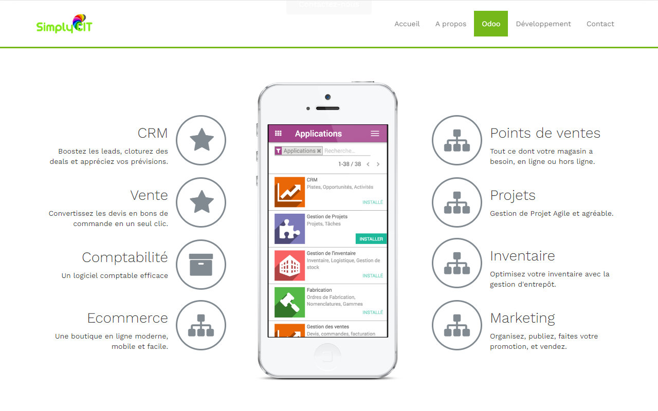 SimplyCIT Odoo mobile experience